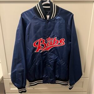 Vintage 90s BABE RUTH Movie Promo Jacket | Satin Bomber | Butler Brand | XL